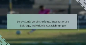 Leroy Sané: Vereins­erfolge, Internationale Beiträge, Individuelle Auszeichnungen